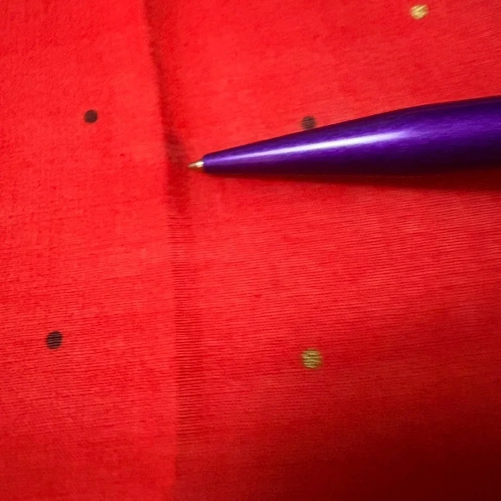 Vtg GIVENCHY Scarf Handkerchief Polka Dot Paisley Cotton Red 17.5